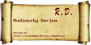 Rudinszky Dorina névjegykártya